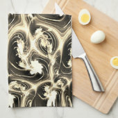 Spannende Fraktal-Verbindung von hellen beigen Str Geschirrtuch (Viertel Falte)