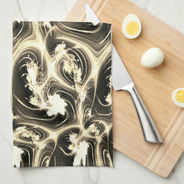 Spannende Fraktal-Verbindung von hellen beigen Str Geschirrtuch