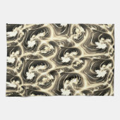 Spannende Fraktal-Verbindung von hellen beigen Str Geschirrtuch (Horizontal)