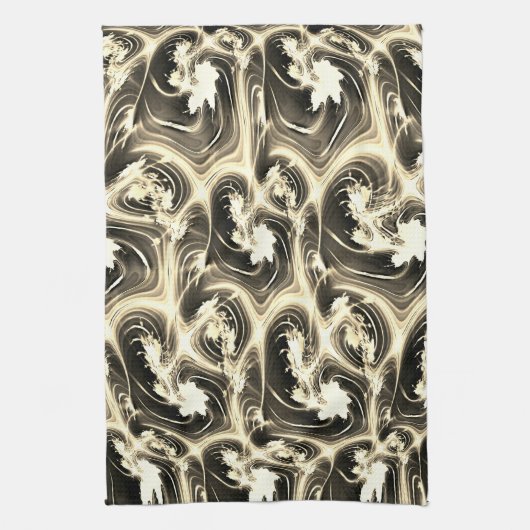 Spannende Fraktal-Verbindung von hellen beigen Str Geschirrtuch (Vertikal)