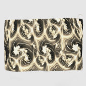 Spannende Fraktal-Verbindung von hellen beigen Str Golfhandtuch (Horizontal)