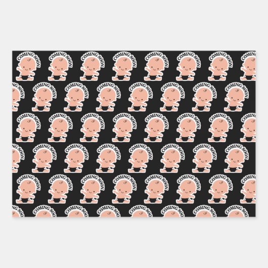 spannende Geschenkwrap "Coming bald" Geschenkpapier Set (Vorderseite)