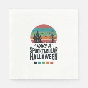 Spannendes Halloween Vintage Gravur Shirt Des Serviette