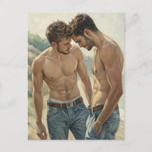 Spannung & Balance: Maskuline Intimität Postkarte