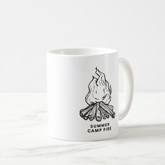 Spannung im Sommer-Waldbrand im Mags Camp Kaffeetasse (VorderseiteRechts)