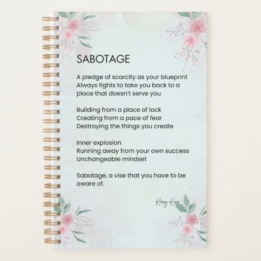 Spannung - Liebe des Bewusstseins Planer (Vorderseite)