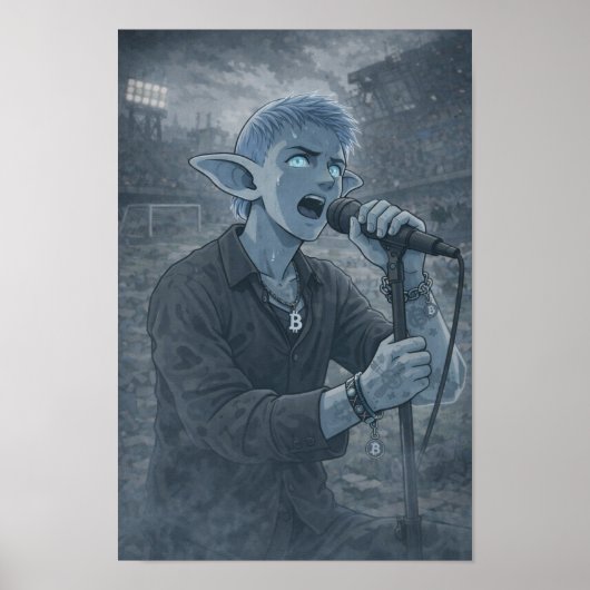Spannung / Sänger / Fußballstadion Poster (Vorne)