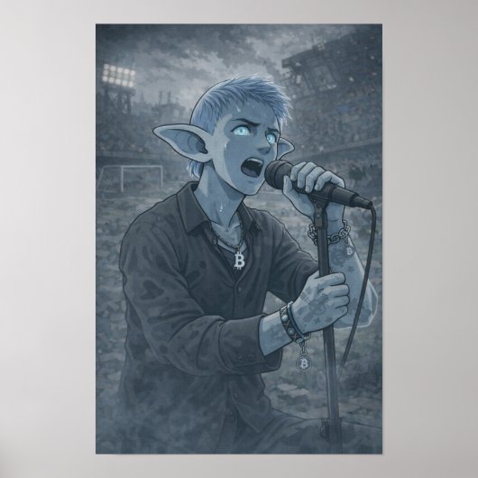 Spannung / Sänger / Fußballstadion Poster (Vorne)