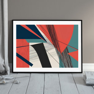 Spannungen: Moderne Abstrakte Auswirkungen Poster