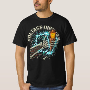 Spannungsteilung Elektriker Geschenk Heißer Draht T-Shirt