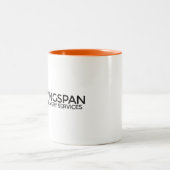 SPANNWEITE Zustelldienst-Logo-Tasse Zweifarbige Tasse (Mittel)