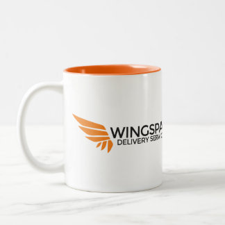 SPANNWEITE Zustelldienst-Logo-Tasse Zweifarbige Tasse