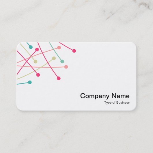 Spantracks - Farben 01 auf Weiß Visitenkarte (Vorderseite)