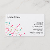 Spantracks - Farben 01 auf Weiß Visitenkarte (Rückseite)