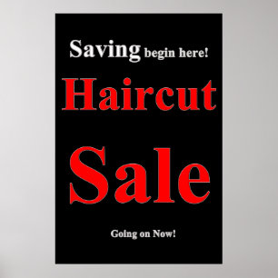 Spar Frisur Sale Schönheitssalon Plakat