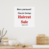 Spar Haircut Sale Poster Matte (Küche)