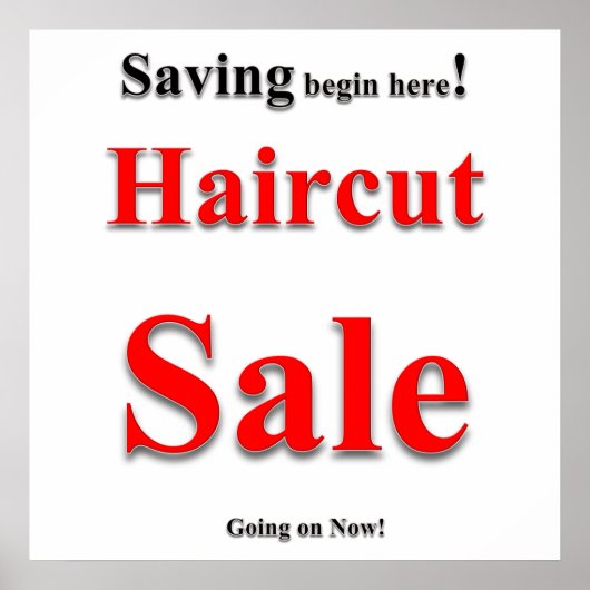 Spar Haircut Sale Poster Matte (Vorne)
