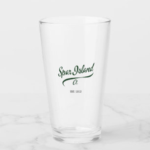 Spar Island, CT Vintag 1912 Pint Glass Glas