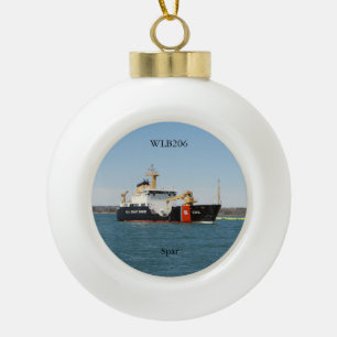Spar- oder Schneeflockenschmuck Keramik Kugel-Ornament