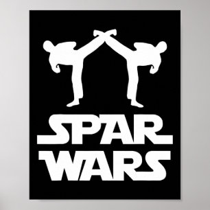 Spar Wars Mma Karate Taekwondo Boxen Kampfsport Poster