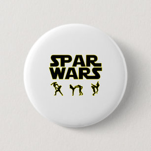 Spar Wars Taekwondo Mma Karate T-Shirt  Button