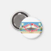 Spar Wasser Trinke Margs Trucker Hut Magnet (Vorderseite/Rückseite)