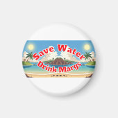 Spar Wasser Trinke Margs Trucker Hut Magnet (Vorne)