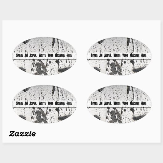 Spare an Aspen Tree Ovaler Aufkleber (Blatt)