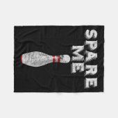 Spare Me Funny Bowling Team Vintage  Fleecedecke (Vorderseite (Horizontal))