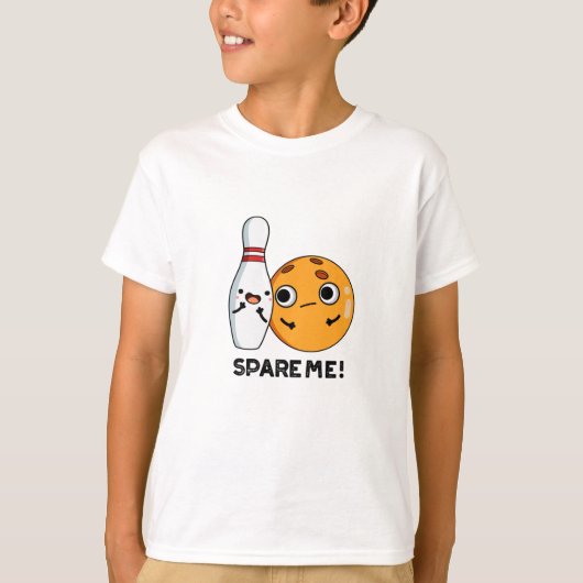Spare Me Funny Sports Bowling Pub T-Shirt (Vorderseite)