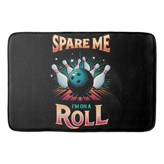 Spare me on a Roll - Bowling Badematte (Vorderseite)
