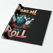 Spare me on a Roll - Bowling Geschenkpapier (Ungerollt)