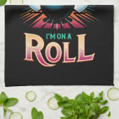 Spare me on a Roll - Bowling Geschirrtuch (Gefaltet)