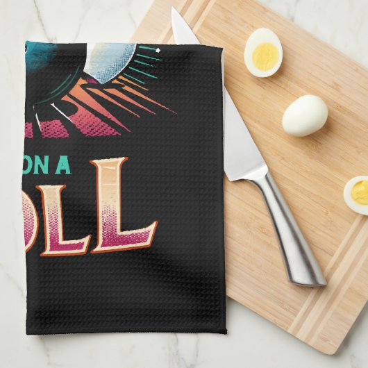 Spare me on a Roll - Bowling Geschirrtuch (Viertel Falte)