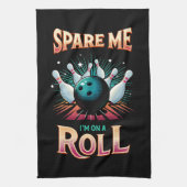 Spare me on a Roll - Bowling Geschirrtuch (Vertikal)