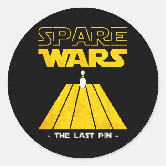 Spare Wars Letztes Button Bowling Bowler Bowling P Runder Aufkleber (Vorderseite)