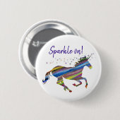 Sparen Sie!Einhorn Button (Vorne & Hinten)