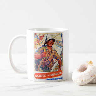 Sparen Sie mehr, Nachdruck eines britischen Kriegs Kaffeetasse