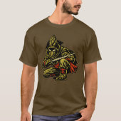 Spargel-Attentäter — Lustiger Gemüse-Stiller Ninja T-Shirt (Vorderseite)