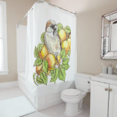 Spargel auf einem Aprikosenzweig Duschvorhang (Beispiel)