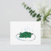 Spargel auf Teller Postkarte (Stehend Vorderseite)