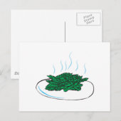 Spargel auf Teller Postkarte (Vorne/Hinten)