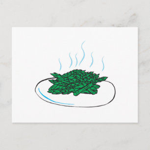 Spargel auf Teller Postkarte