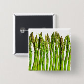 Spargel auf Weiß - kundengebundener Button (Vorne & Hinten)