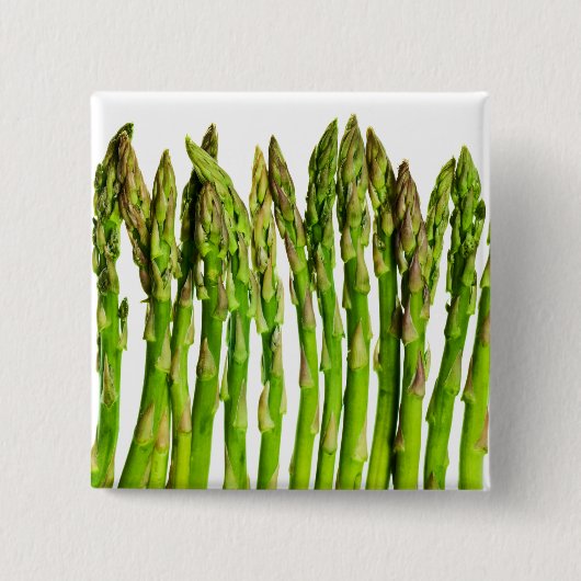 Spargel auf Weiß - kundengebundener Button (Vorderseite)