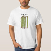 Spargel durchbohrt GemüseliebhaberVeggies T-Shirt (Vorderseite)