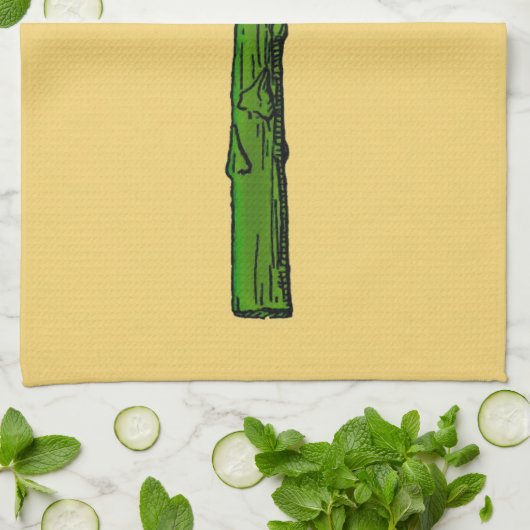 Spargel Geschirrtuch (Gefaltet)