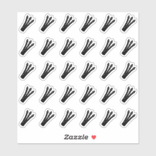 Spargel-Hochzeitsplatzkarte Menüauswahl Aufkleber