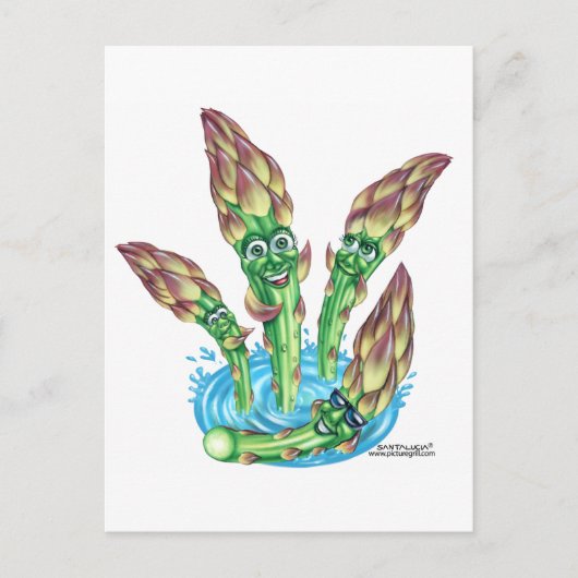 Spargel Postkarte (Vorderseite)