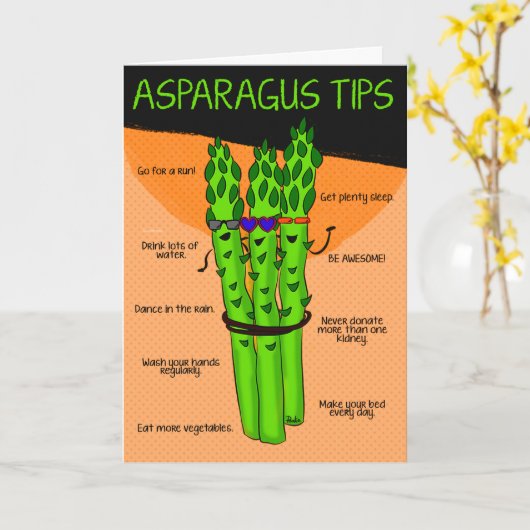 Spargel Tipps Karte (Gelbe Blume)